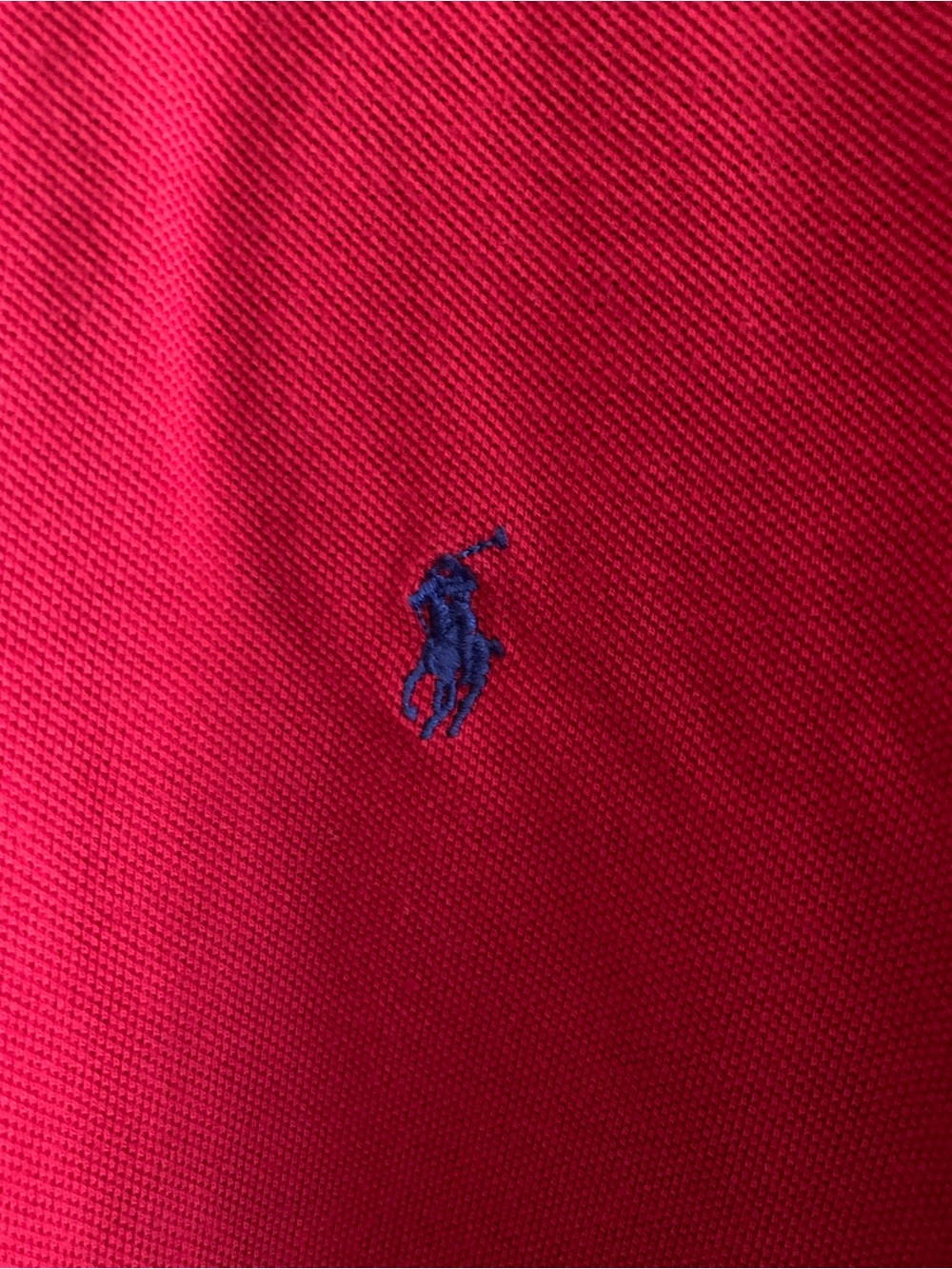 Ralph Lauren Men's Long Sleeve Polo in Red with Blue Pony - Picture 3 of 5